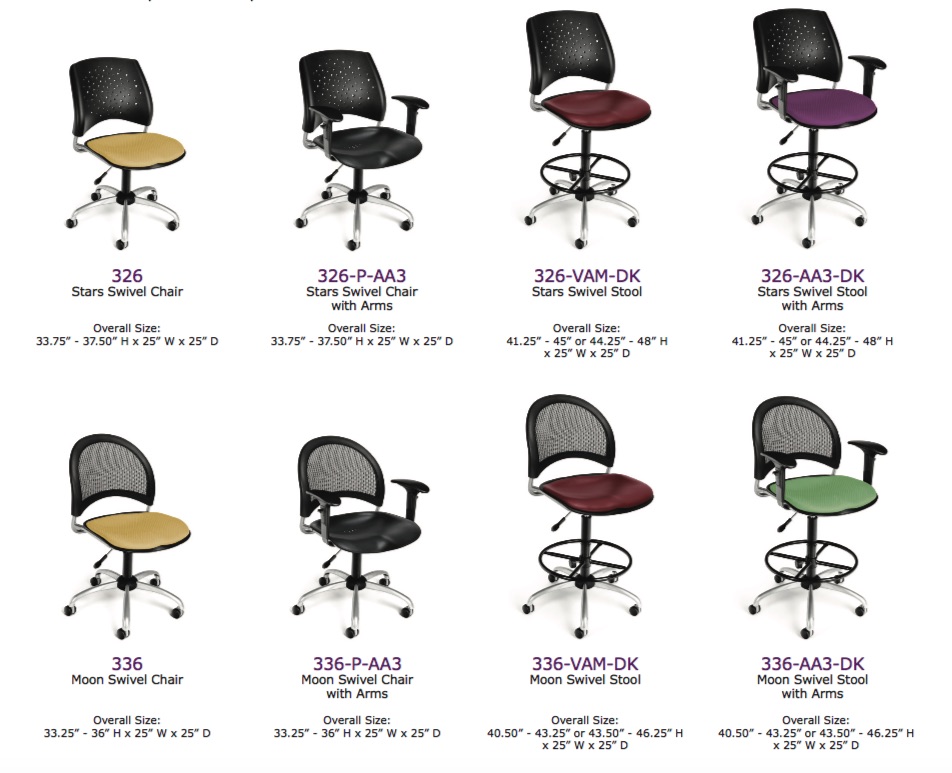 OFM Moon and Stars Swivel Chairs and Stools