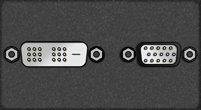 Telecom Plate DVI + VGA Connectors