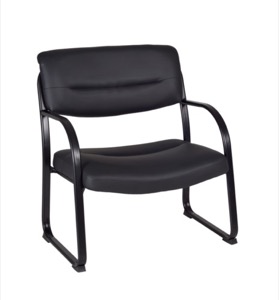 Regency Guest Chair - Crusoe Big & Tall Side Chair - Black