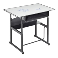 AlphaBetter Adjustable-Height Stand-Up
Desk, 36 x 24" with Book Box and Swinging Footrest Bar