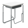 AlphaBetter  2.0 Height-Adjustable Student Desk with Book Box and Pendulum Bar 22" - 30"