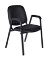 Regency Guest Chair - Ace Vinyl Stack Chair - Black