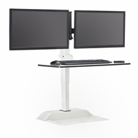 Soar by Safco Electric Desktop Sit/Stand â€“ Dual Monitor Arm