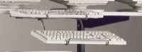 Mayline Techworks - Accessories - Keyboard - Dual wire holder. Chrome finish.