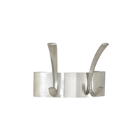 Metal Coat Rack - 2 Hook (Qty. 6), Silver