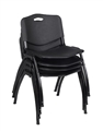 Regency Guest Chair - M Stack Chair (4 pack) - Black