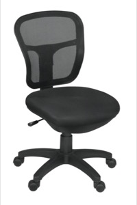 Regency Office Chair - Harrison Armless Swivel Chair - Black