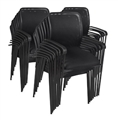 Regency Guest Chair - Mario Stack Chair (24 pack) - Black