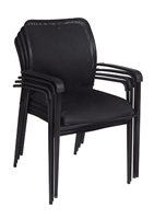 Regency Guest Chair - Mario Stack Chair (4 pack) - Black