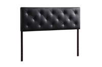 Baxton Studio Baltimore Modern and Contemporary King Black Faux Leather Upholstered Headboard