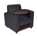 Regency Reception Seating -Nova Tablet Arm Chair - Black/Java