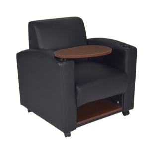 Regency Reception Seating -Nova Tablet Arm Chair - Black/Java