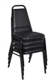 Regency Cafe Seating - Restaurant Stack Chair (4 pack) - Black