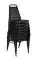 Regency Cafe Seating - Restaurant Stack Chair (8 pack) - Black