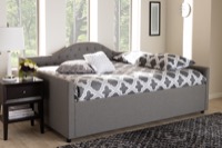 Baxton Studio Eliza Modern and Contemporary Grey Fabric Upholstered Full Size Daybed