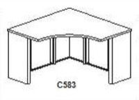 CSII Stand Alone Corner Surfaces, 30"D x 42"W x 42"W x 30"D x 29"H