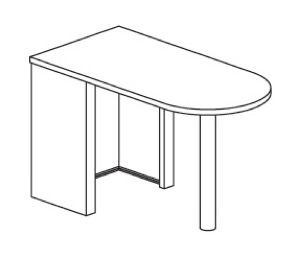 CSII Peninsula Freestanding Tables, 60"W x 24"D x 29"H
