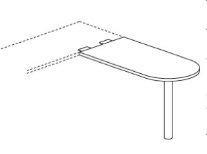 CSII Peninsula Post Style Tables, 48"W x 24"D x 29"H