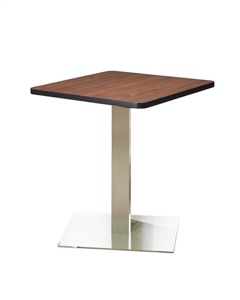 Mayline Bistro Dining Square Table 30" - Stainless Steel Base - Thermally Fused Laminate (TPL)