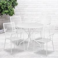 Oia - Table and Chair Set - White