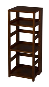 Flip Flop 34" High Square Folding Bookcase - Mocha Walnut