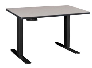Esteem 42" Height Adjustable Power Desk - Maple/Black