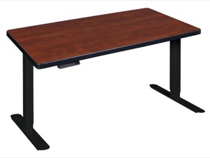 Esteem 48" Height Adjustable Power Desk - Cherry