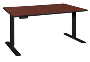 Esteem 60" Height Adjustable Power Desk - Cherry