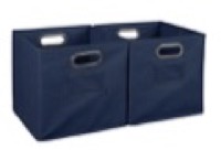 Niche Cubo Set of 2 Foldable Fabric Storage Bins - Blue