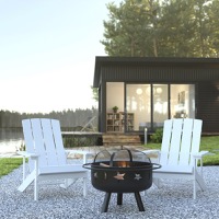 Outdoor Bundle - Adirondack Chairs, Fire Pit