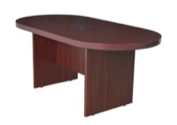 Regency Legacy 71" Racetrack Conference Table with Power Data Grommet - Mahogany