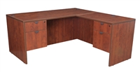 Regency Legacy Desk - 71" L-Shape, Double File Cabinets with 47" Return