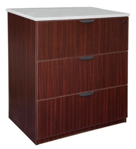 Legacy Stand Up Lateral File (w/o Top) - Mahogany
