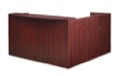 Legacy Double Box File Pedestal Reception Desk - Mahogany
