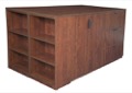 Legacy Stand Up Storage Cabinet/ 3 Lateral File Quad with Bookcase End - Cherry
