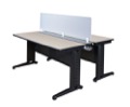 Fusion 66" x 24" Benching System with Privacy Panel - Maple