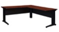 Fusion 72" L-Desk Shell with 48" Return - Cherry