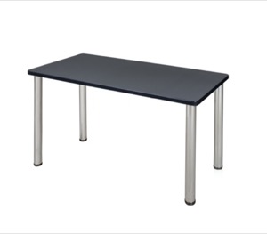 42" x 24" Kee Training Table - Grey/ Chrome