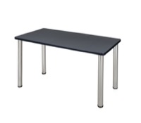 48" x 24" Kee Training Table - Grey/ Chrome