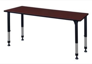 Kee 72" x 30" Height Adjustable Classroom Table  - Mahogany