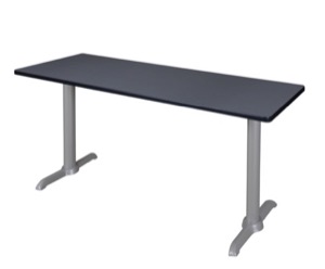 Via 66" x 24" Training Table - Grey/Grey