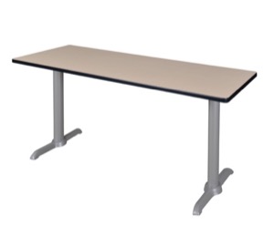 Via 72" x 24" Training Table - Beige/Grey