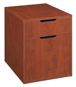 Niche Mod Freestanding Box File Pedestal with no Tools Assembly - Cherry