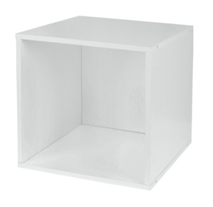 Niche Cubo Stackable Storage Cube  - White Wood Grain