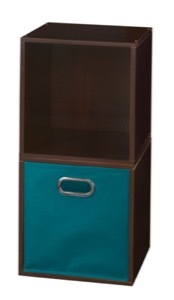 Niche Cubo Storage Set  - 2 Cubes and 1 Canvas Bin - Truffle/Teal