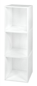 Niche Cubo Storage Set  - 3 Cubes - White Wood Grain