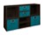 Niche Cubo Storage Set - 4 Full Cubes/4 Half Cubes with Foldable Storage Bins - Truffle/Teal