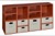 Niche Cubo Storage Set - 4 Full Cubes/8 Half Cubes with Foldable Storage Bins - Cherry/Natural