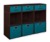 Niche Cubo Storage Set - 6 Full Cubes/3 Half Cubes with Foldable Storage Bins - Truffle/Teal
