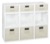 Niche Cubo Storage Set - 6 Full Cubes/3 Half Cubes with Foldable Storage Bins - White Wood Grain/Natural